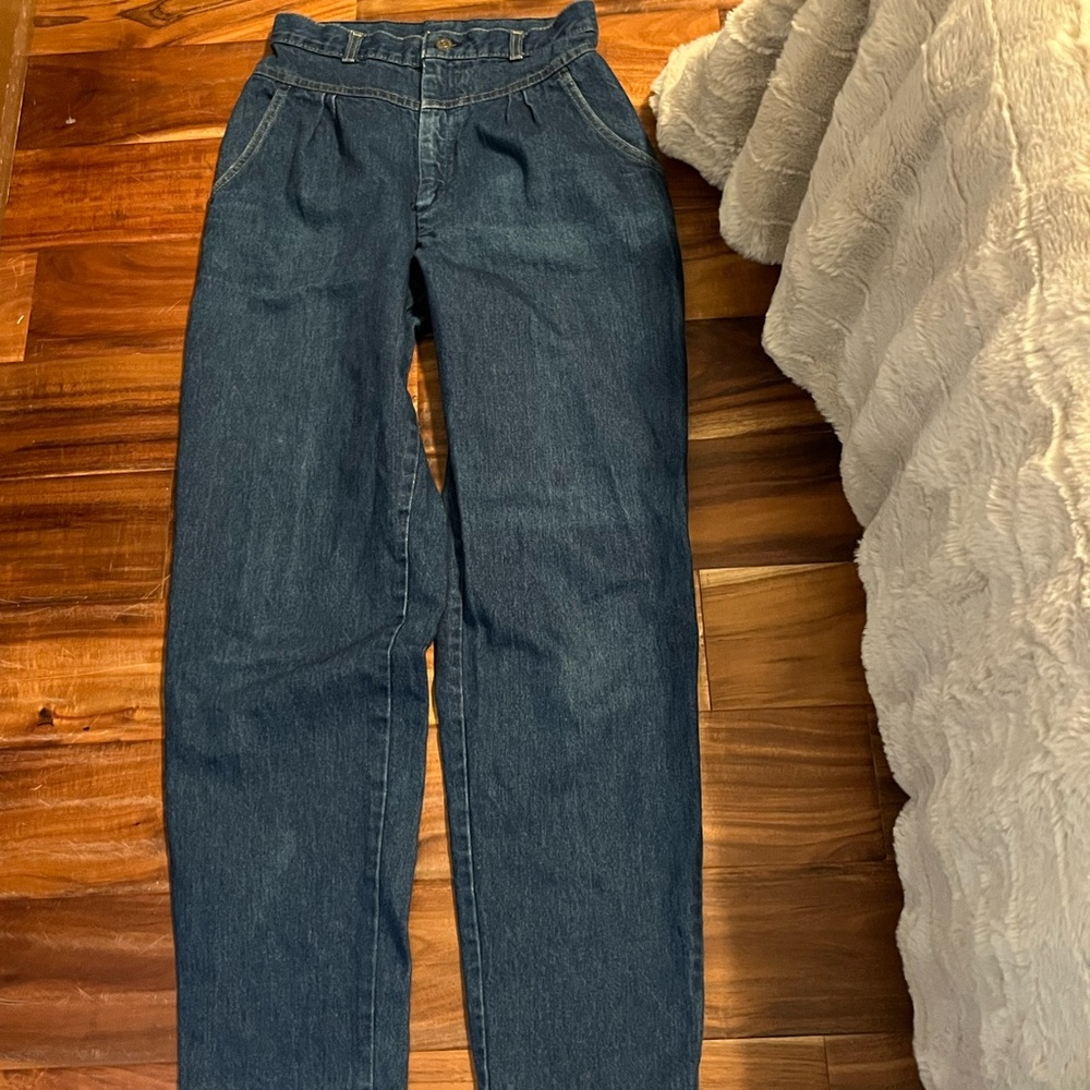 Levi's Dark Blue High-Waist Straight Jeans